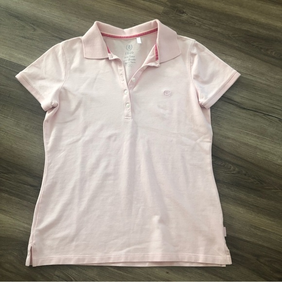 IZOD Baby Pink Polo Embroidered Logo Shirt Women Small - Picture 1 of 6